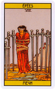 Карта Таро Восьмерка Мечей