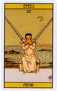 Карта Таро Двойка Мечей
