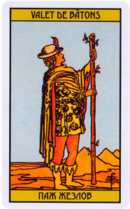 Карта Таро Паж Жезлов